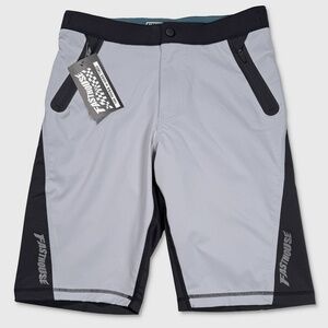 Fasthouse Crossline 2.0 Velocity‎ Shorts - NWT Mens 40 Silver / Blk - #48912-G8*